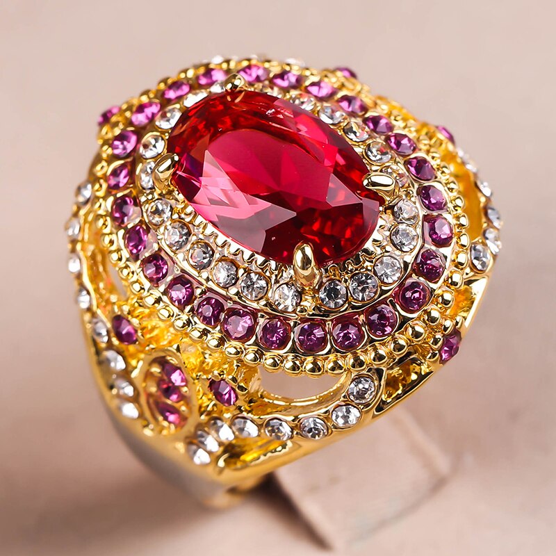 Women's Crystal Patterned Rings