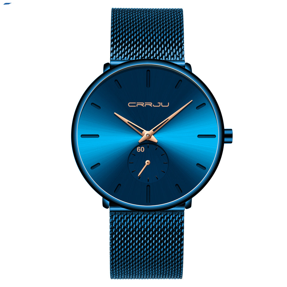 Men's Classic Style Black Steel Watch