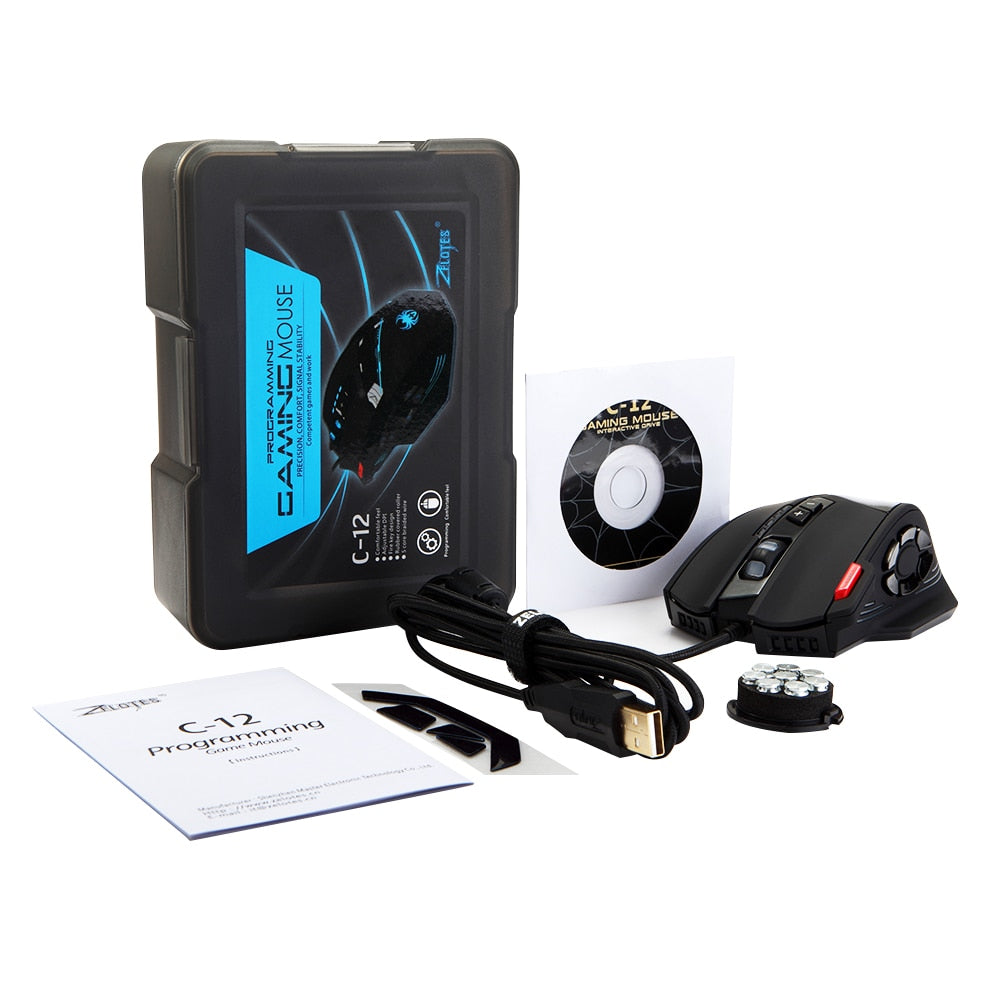 12-Buttons Programmable Wired Gaming Mouse
