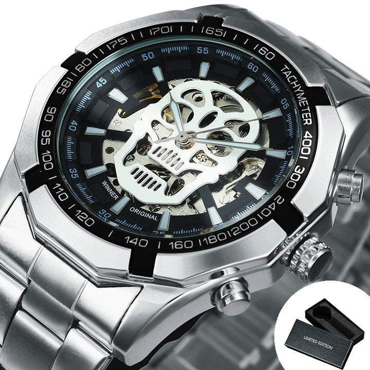 Cool Men's Skeleton Automatic Mechanical Watch
