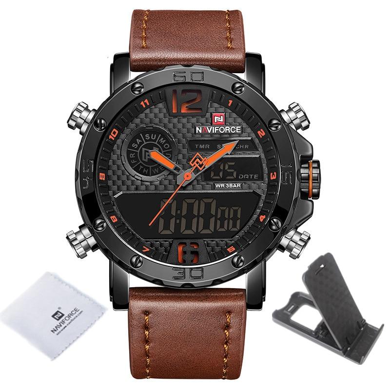 Casual Wristwatches for Men with Leather Strap