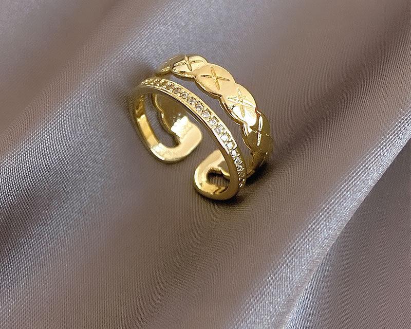 Gold Double Opening Ring