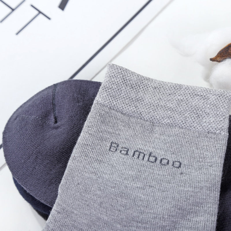 Men's Bamboo Fiber Basic Socks 10 Pairs Set