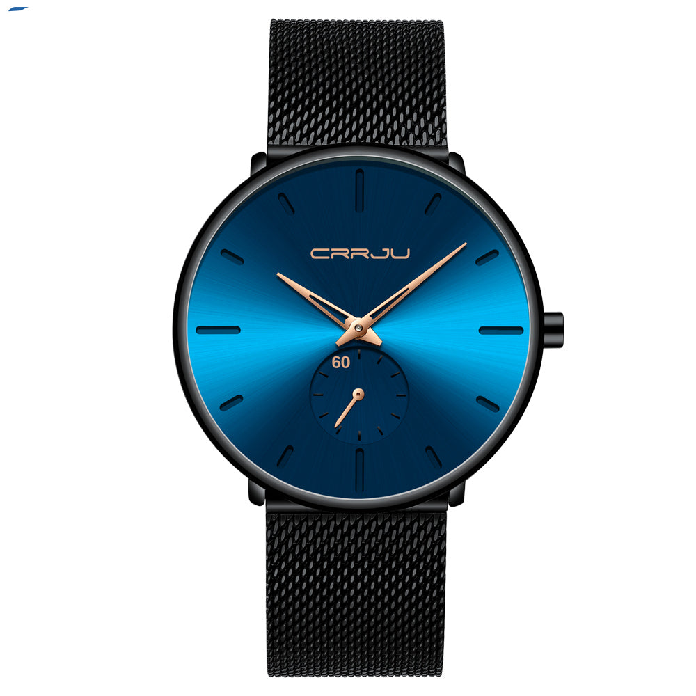 Men's Classic Style Black Steel Watch