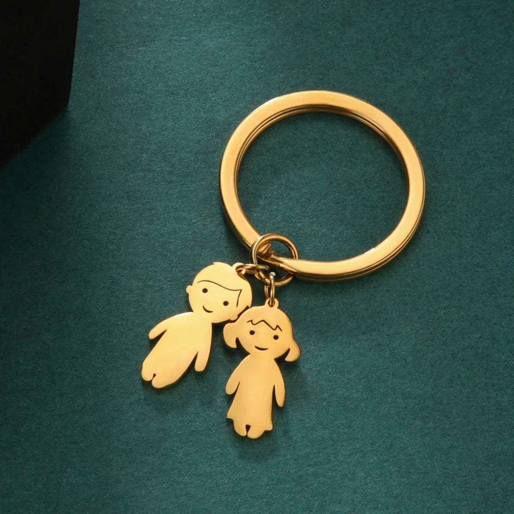 Personalized Name Keychain Gift for Mom, Dad, Boy & Girl