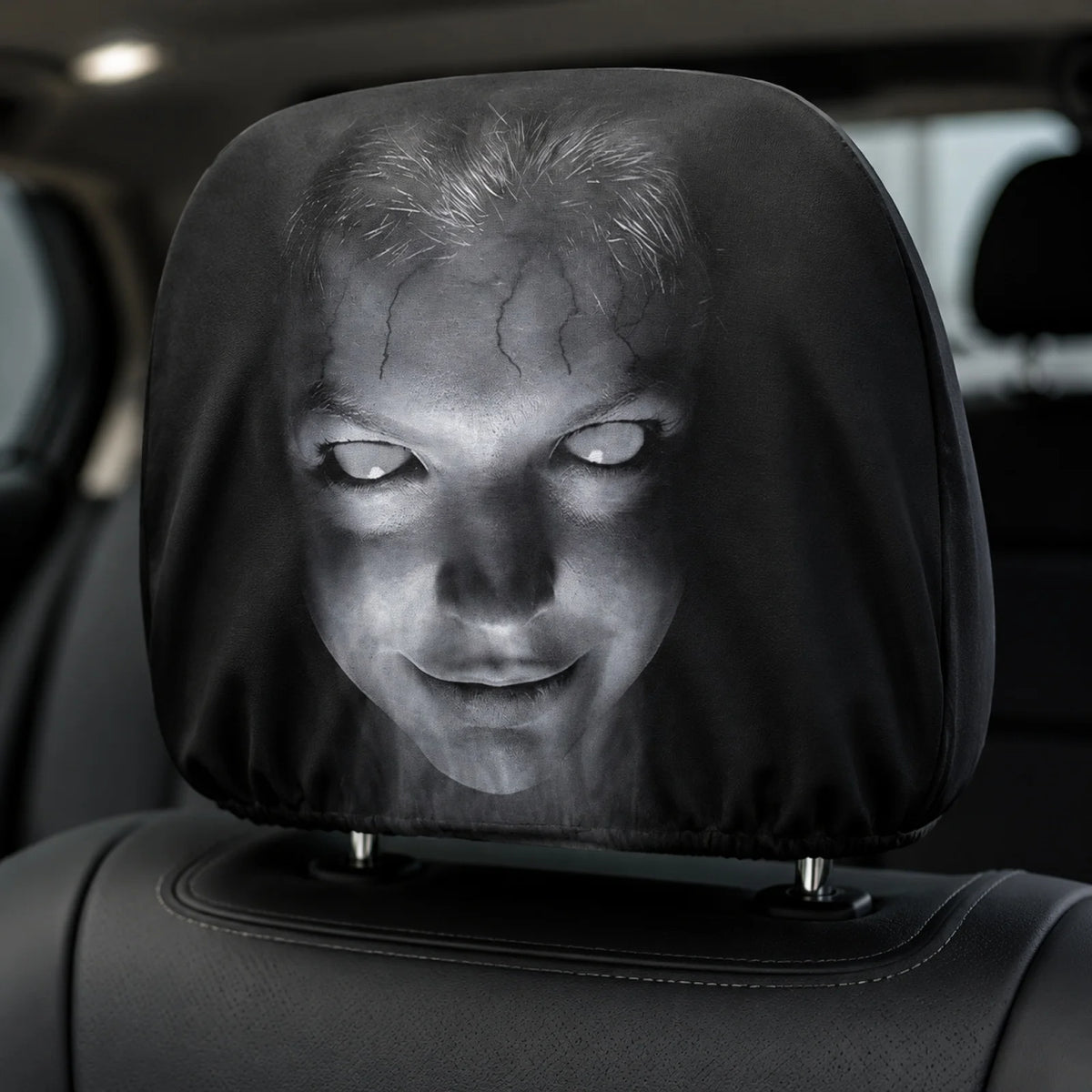 Halloween Decor Car Headrest Covers Funny Cartoon Cover Seat Head Rest Protector