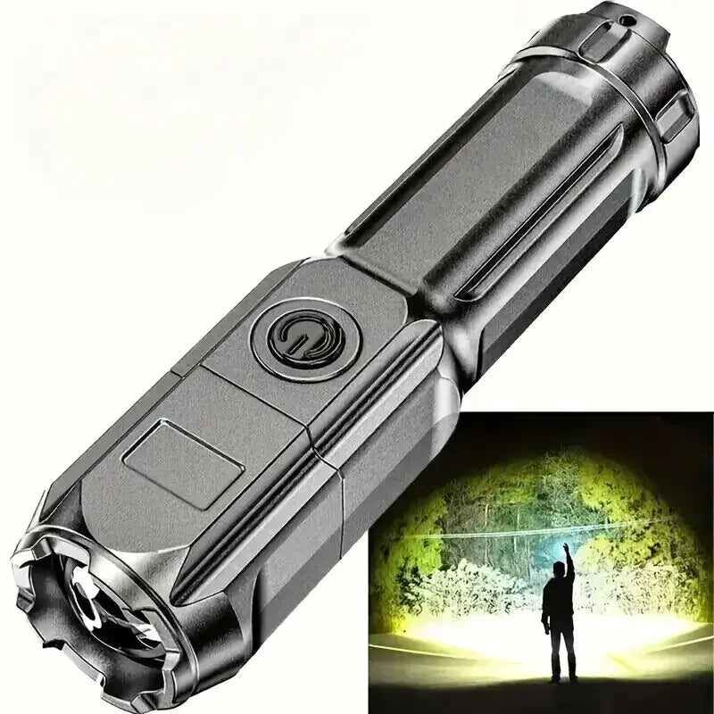 Rechargeable USB Waterproof Zoom Fishing Hunting Camping Torch