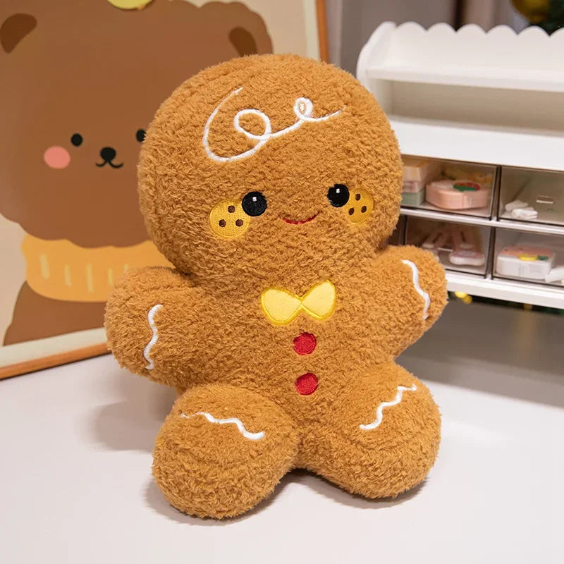 Cute Santa Claus & Elk Snowman Gingerbread Man Plush Toys Stuffed Animal Doll