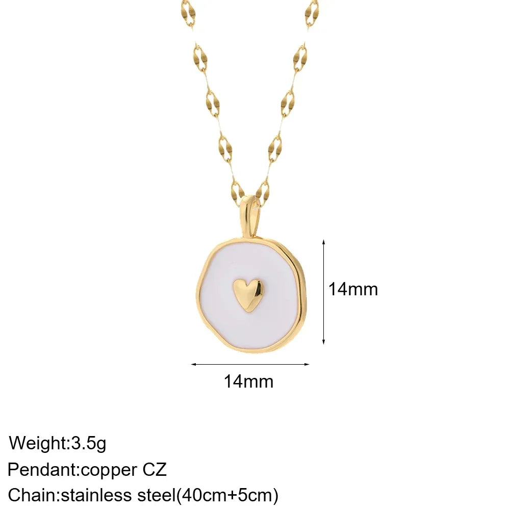 Pendant Woman's Collars Long Stainless Steel Chains Necklace