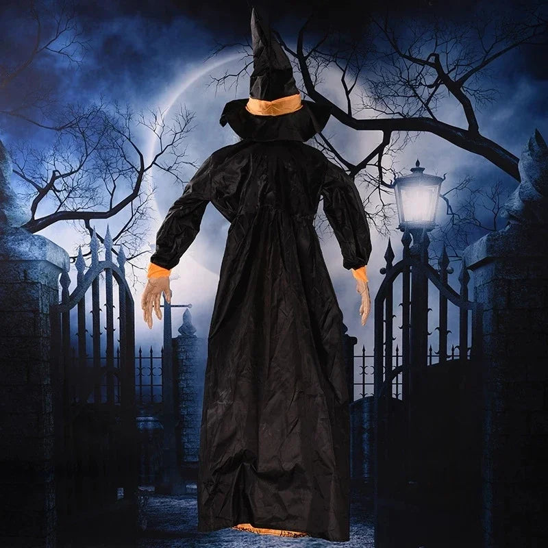 Halloween Witch Ghost Decor Horror Pendant Glowing Prank Props