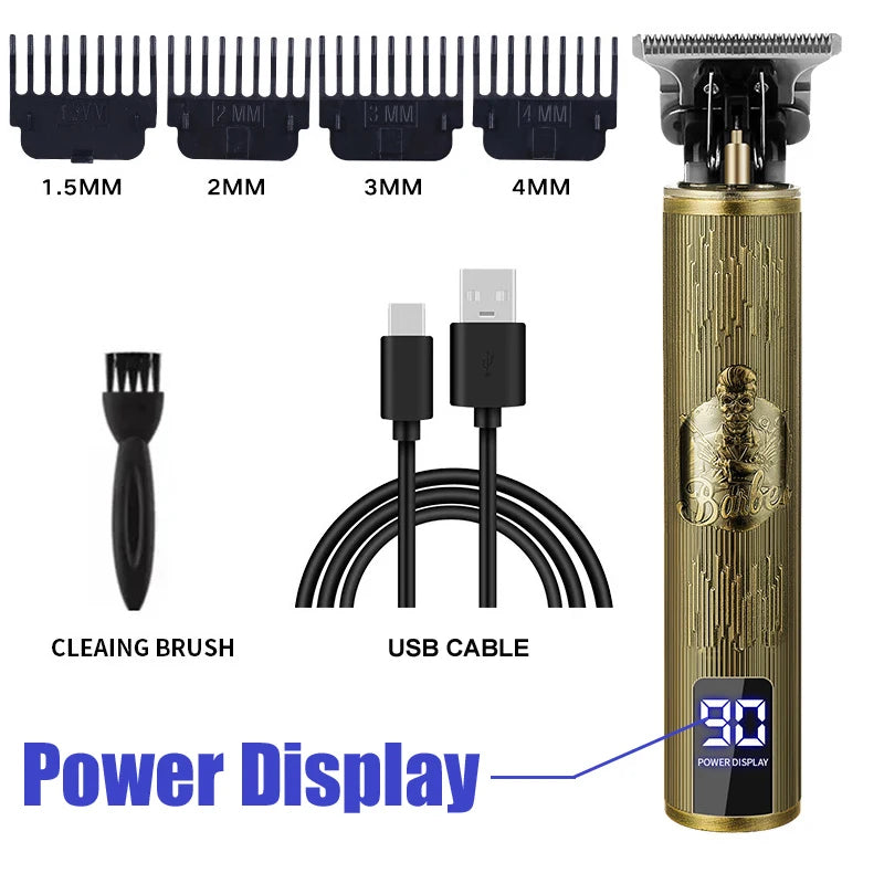 New Hair Clipper For Men's Beard Shaver Professional Version of Wireless Electric Hair Trimmer Retro T9 Hair Cutting Machine