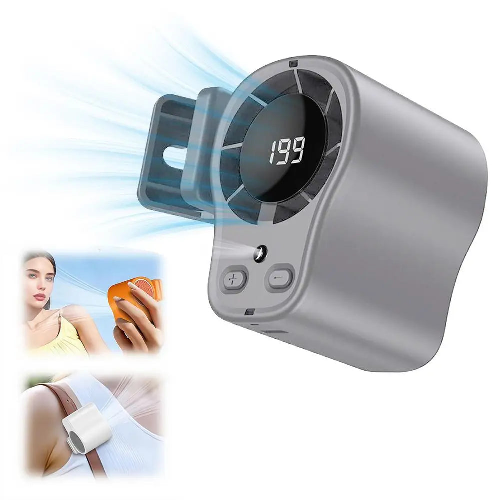 Rechargeable Clip on Portable Desk Fans with LED Display 360 Rotation