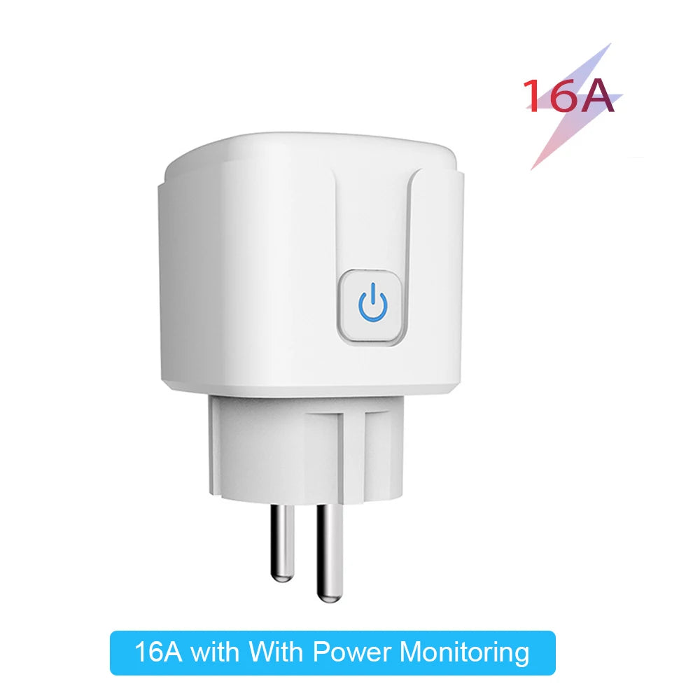 Smart Socket With Power Monitoring Timing Function Voice Control