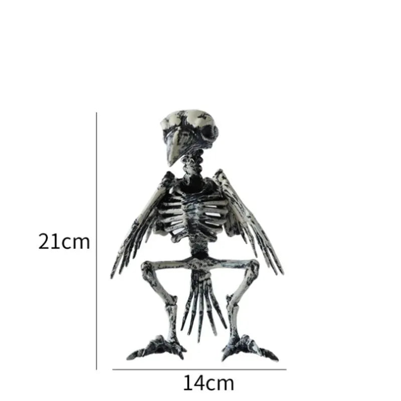 Halloween Animal Skeletons Plastic Skeleton Crow Mat Decorations