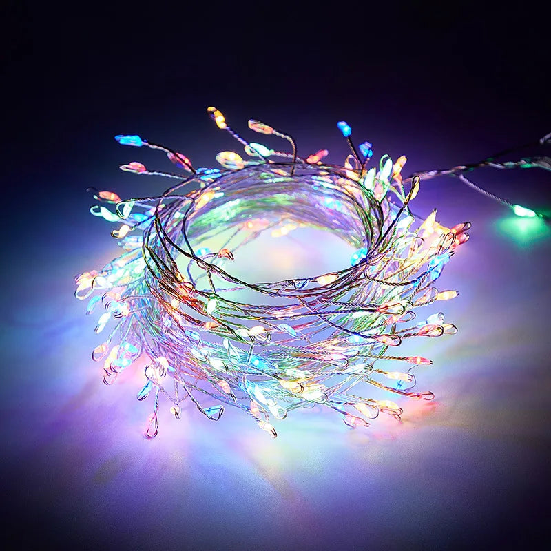 9M USB Power LED Firecracker String Lights Remote Control Garland Fairy Lights Christmas Decoration