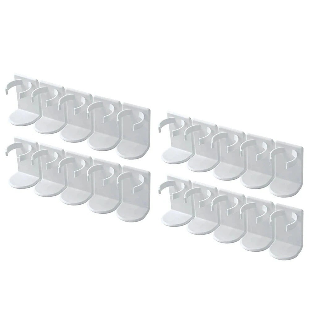 Wall Mounted Spice Bottle Storage Rack Kitchen Seasoning Holder Adhesive Plastic Clip Cabinet Door Spice Jar/Cosmetic Dispenser
