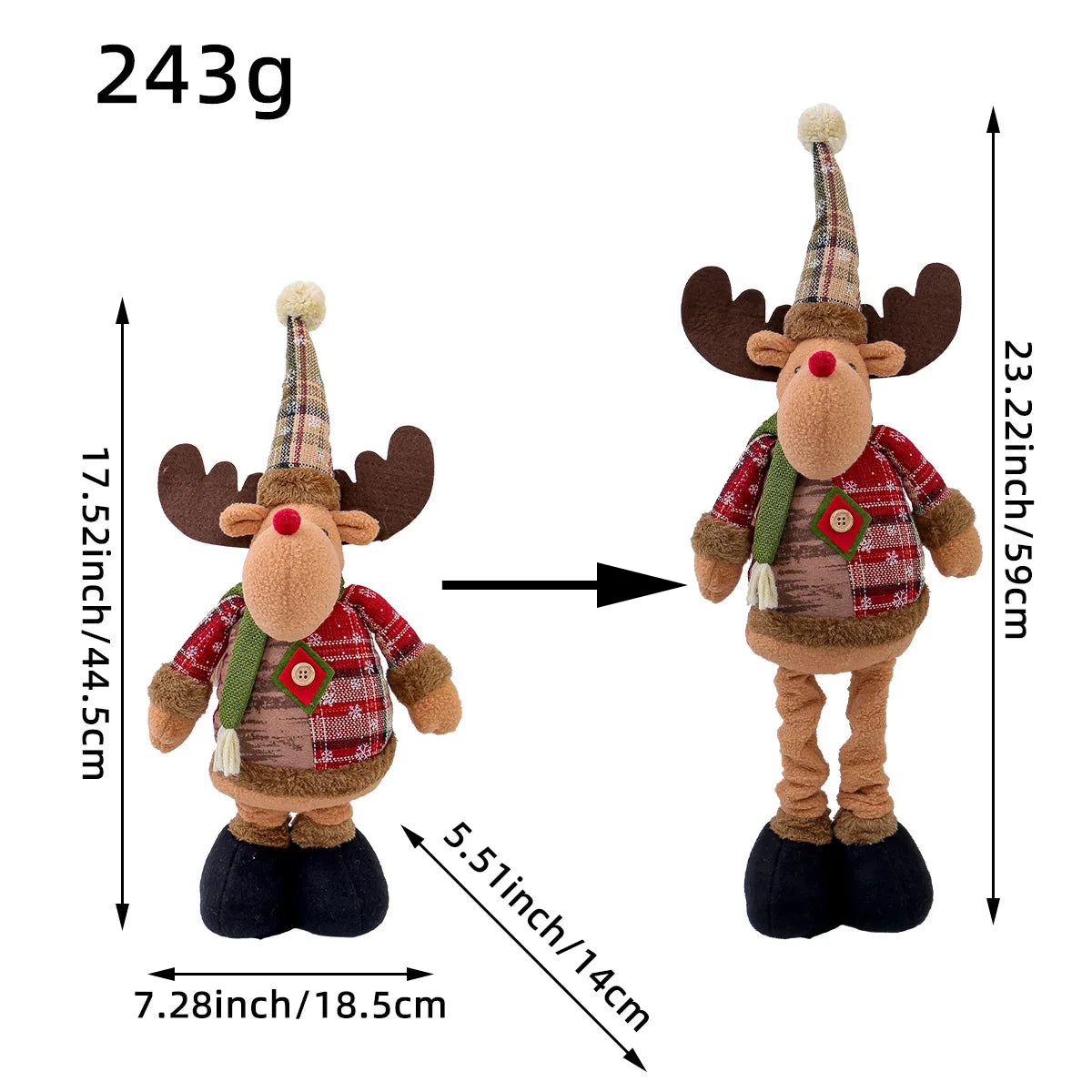 Telescopic Christmas Doll Merry Christmas Decorations