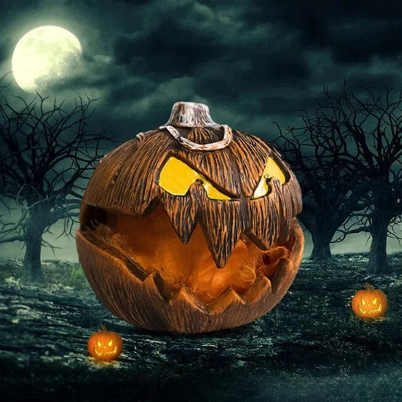 Halloween Pumpkin Animated Decor,Noise Activated Talking and Lifting