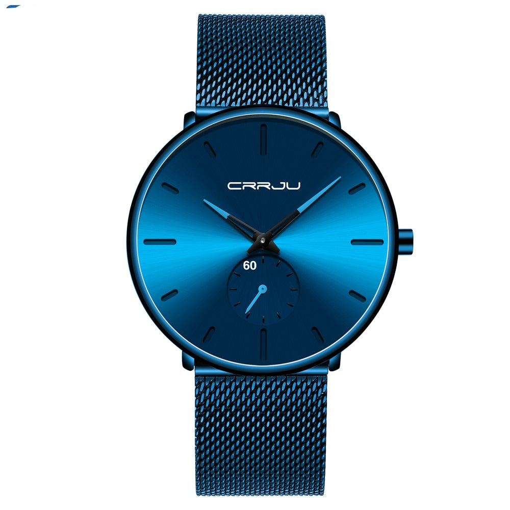 Men's Classic Style Black Steel Watch