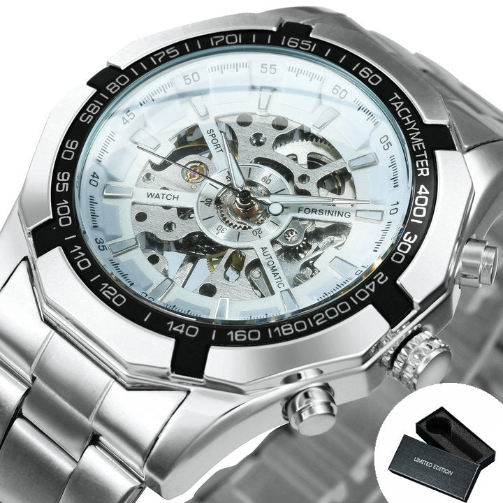 Cool Men's Skeleton Automatic Mechanical Watch