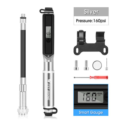 Cycling Portable Aluminum Alloy Pump with Barometer