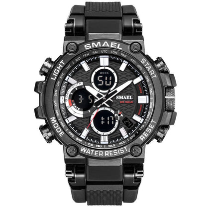 Watch Tactical Digital Large dial Multi functional Alloy Dual Display Waterproof Watch