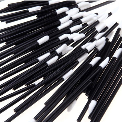 Black and White Disposable Lipgloss Brush 50 Pcs Set