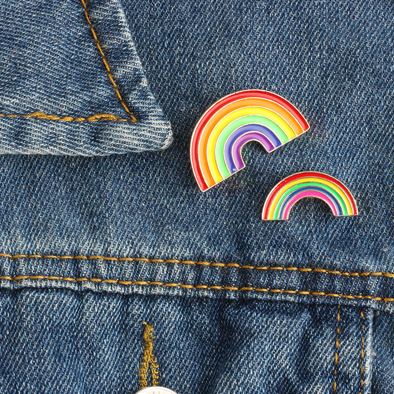 Women's Colorful Enamel Rainbow Pin