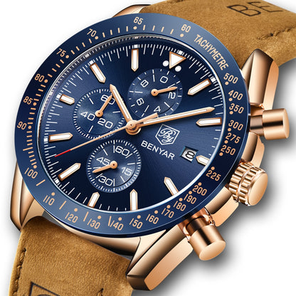 Luxury Luminous Waterproof Casual Reloj Chronograph Auto Date Accurate Men's Watch