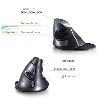 Ergonomic Vertical Wireless Mouse