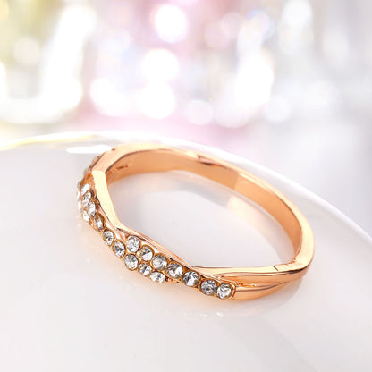 Women's Crystal Braid Ring