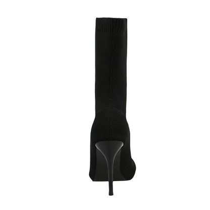 Women's Sock Style High Heel Boots