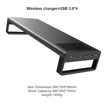 Transfer Data and Charging Wireless Aluminum Monitor Stand