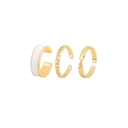 Gothic Style Opening Ring, 3 Pcs