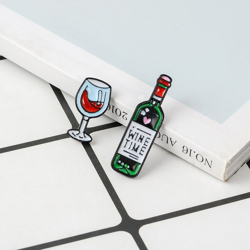 Wine Themed Unisex Brooch