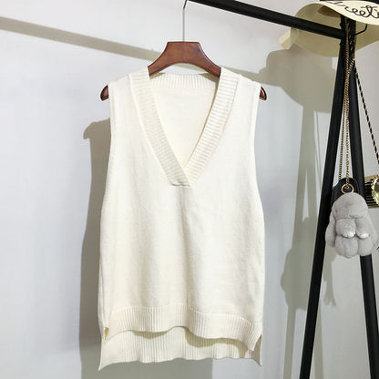 Women's V-Neck Knitted Vest