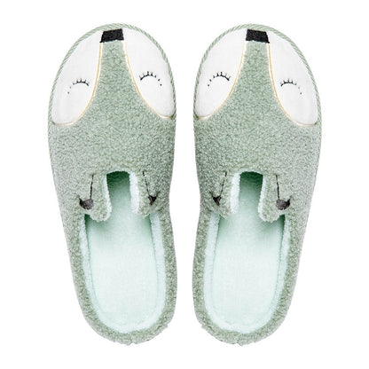 Winter Bear Patterned Warm Slippers for Women