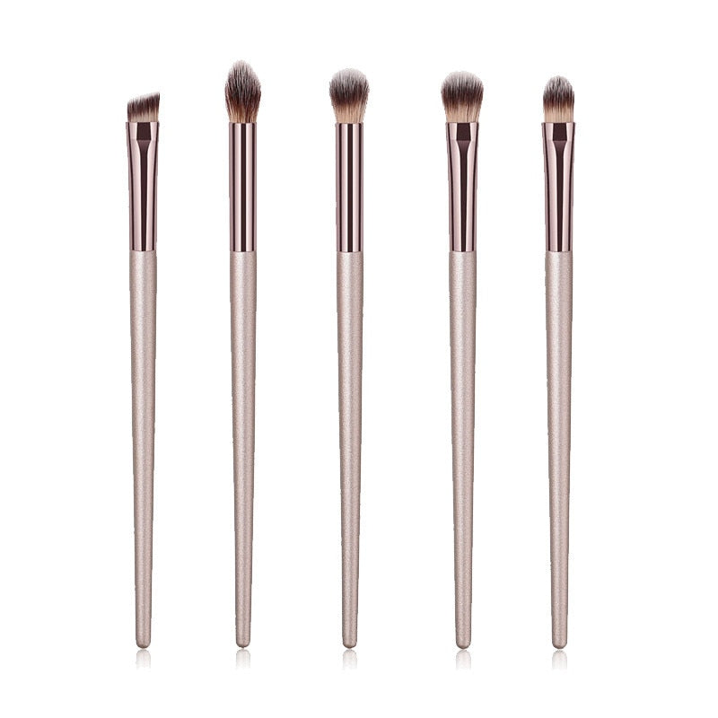 Champagne Color Makeup Brushes Set