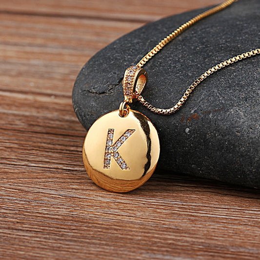 Women's Crystal Initial Necklace