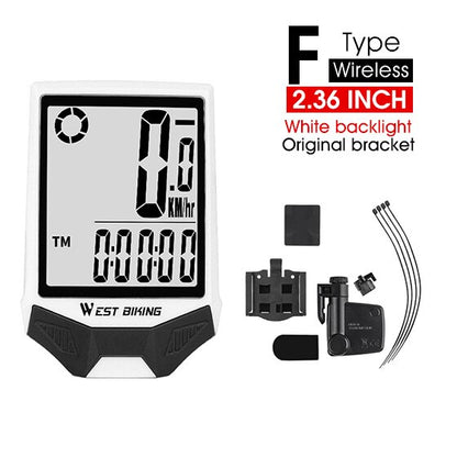Rainproof 2.8" Screen Wireless or Wired Bicycle Computer