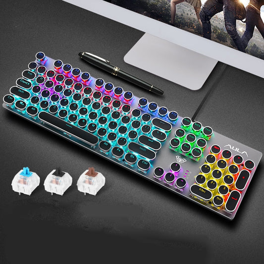 Steampunk Style Mechanical Gaming Keyboard