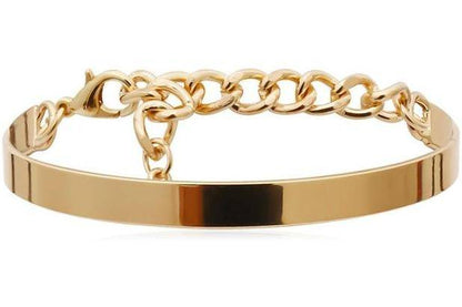 Curb Cuban Chain Bracelets Set for Women, 4 Pcs