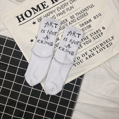 Art Is Not a Crime Harajuku Socks