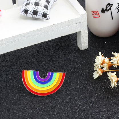 Women's Colorful Enamel Rainbow Pin