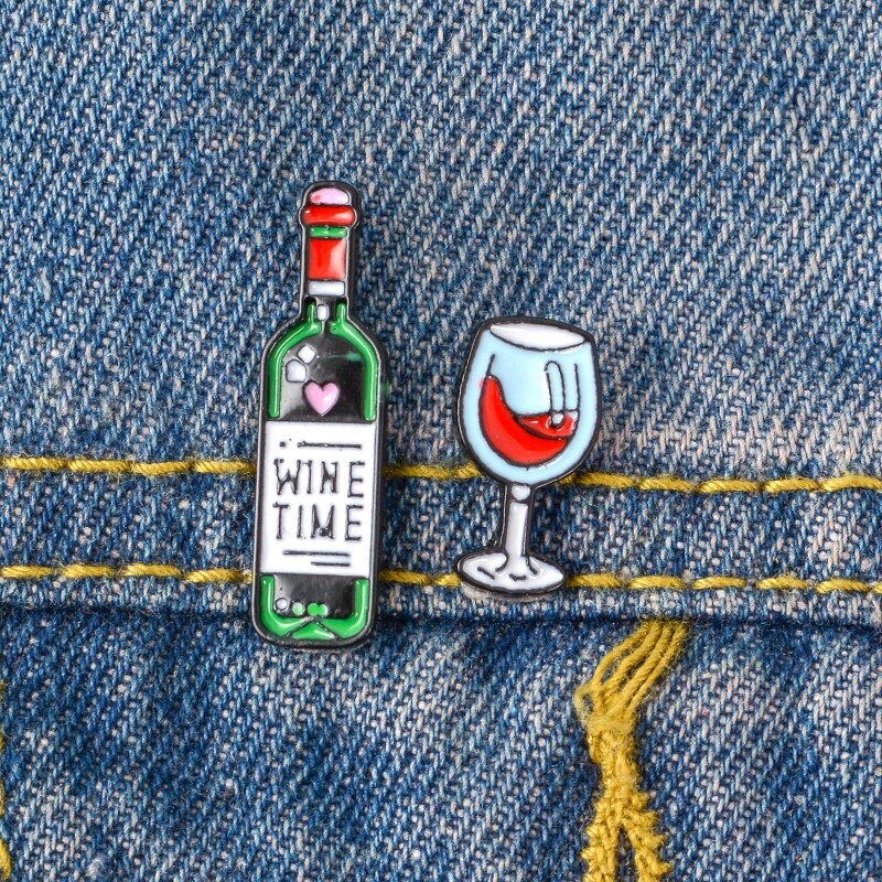 Wine Themed Unisex Brooch