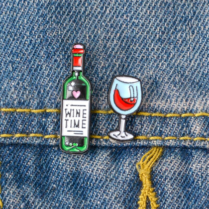Wine Themed Unisex Brooch