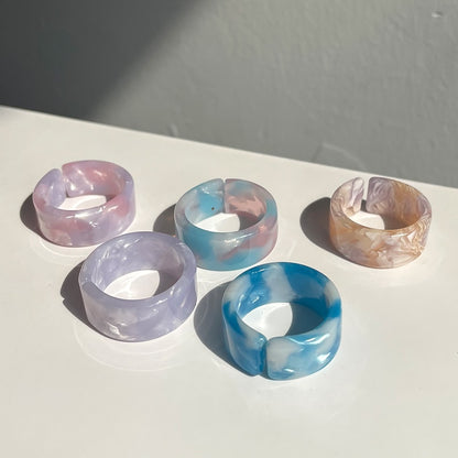 Transparent Marbled Ring
