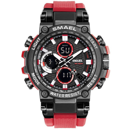 Watch Tactical Digital Large dial Multi functional Alloy Dual Display Waterproof Watch