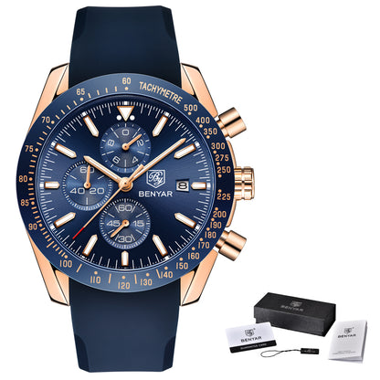 Luxury Luminous Waterproof Casual Reloj Chronograph Auto Date Accurate Men's Watch