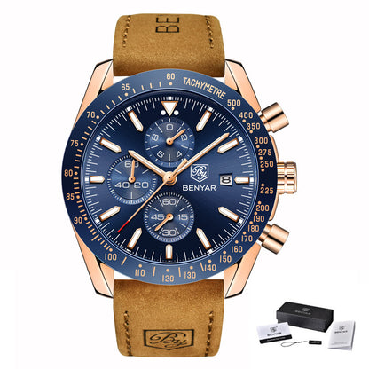 Luxury Luminous Waterproof Casual Reloj Chronograph Auto Date Accurate Men's Watch